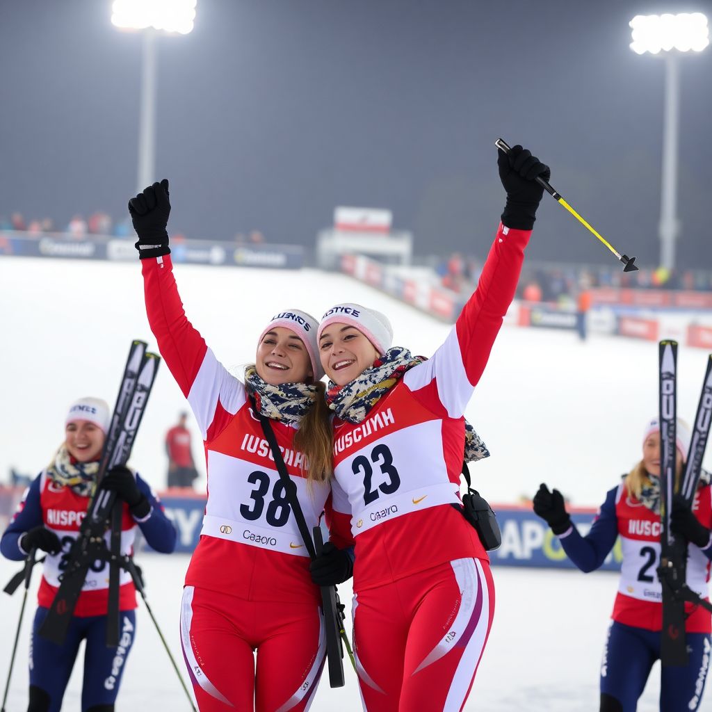 Женская эстафета чемпионата России по биатлону в Тюмени: золото Свердловской области